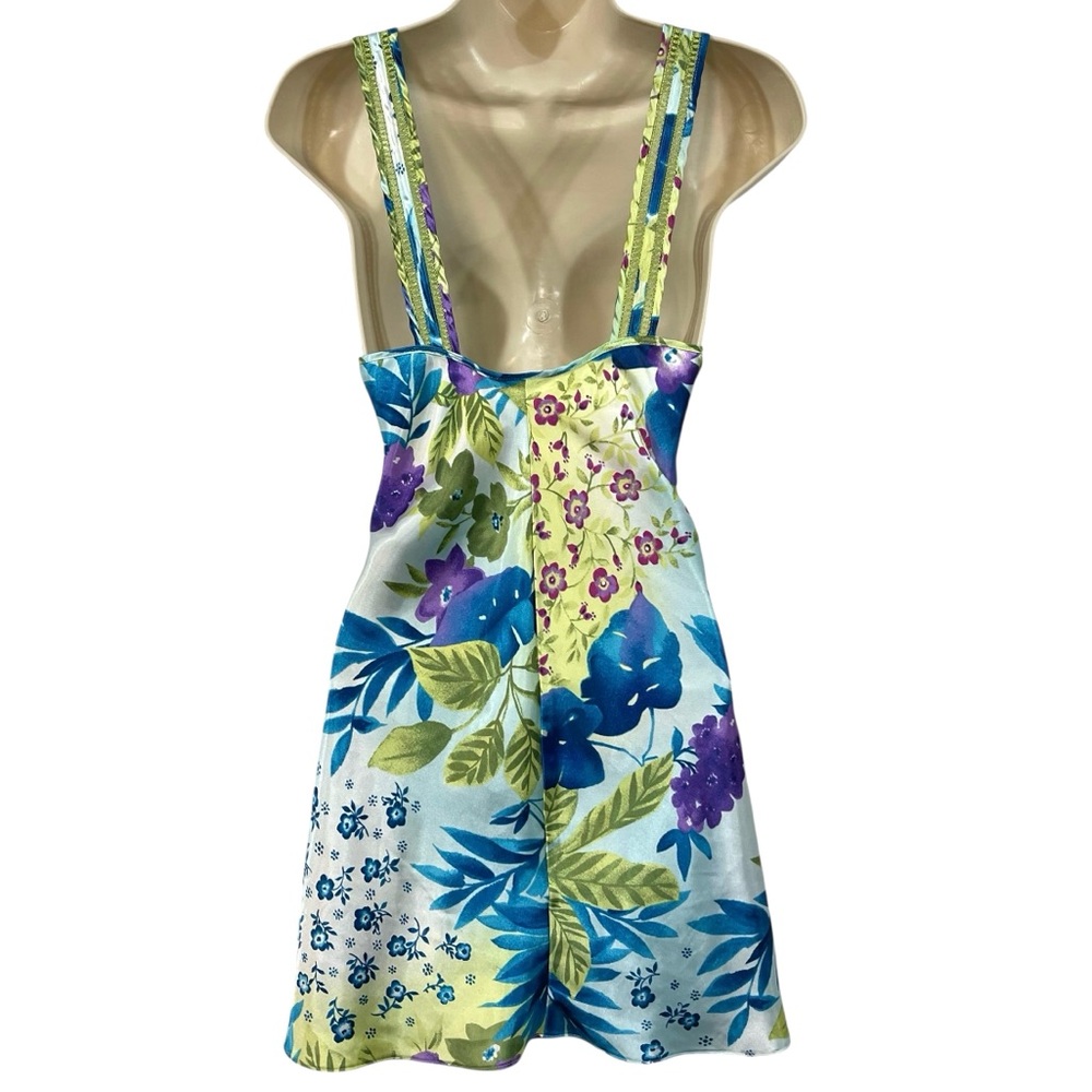 Y2K Vintage Floral Slip Dress Chemise - Picture 3 of 8